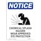 Signmission OSHA Notice Sign, 10" H, 7" W, Rigid Plastic, Chemical Splash Hazard Sign With Symbol, Portrait OS-NS-P-710-V-10565 - alternate 1